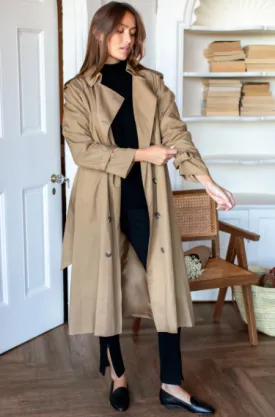 Layering Camel Trench Coat