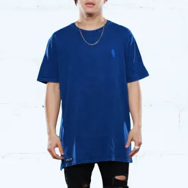 Navy Keys Elongated Mineral Wash T Shirt