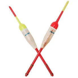 1-2" Pencil Float - 6" Stick, Fixed (Per 50), Orange-Yellow-White