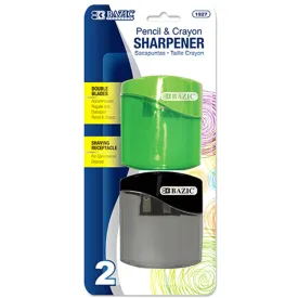 Bazic Dual Blade Sharpener with Square Receptacle Pack of 2