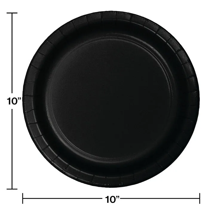 Black Paper Banquet Plates (24/Pkg)