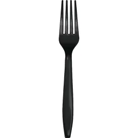 Bulk Pack of 100 Black Plastic Forks