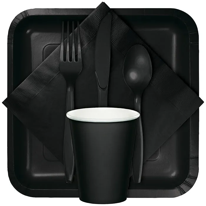 Bulk Pack of 100 Black Plastic Forks