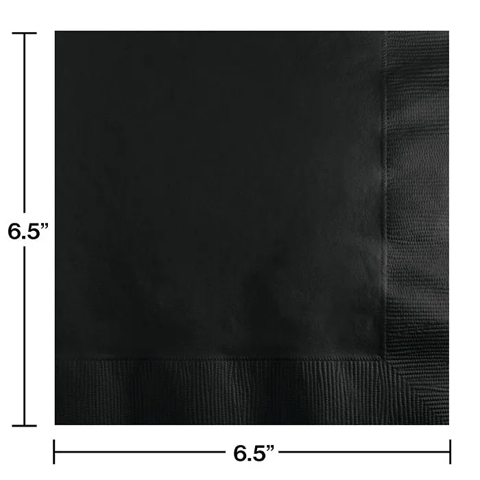 Bulk Pack of 100 Black Velvet Luncheon Napkins 2Ply