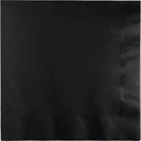 Bulk Pack of 100 Black Velvet Luncheon Napkins 3Ply