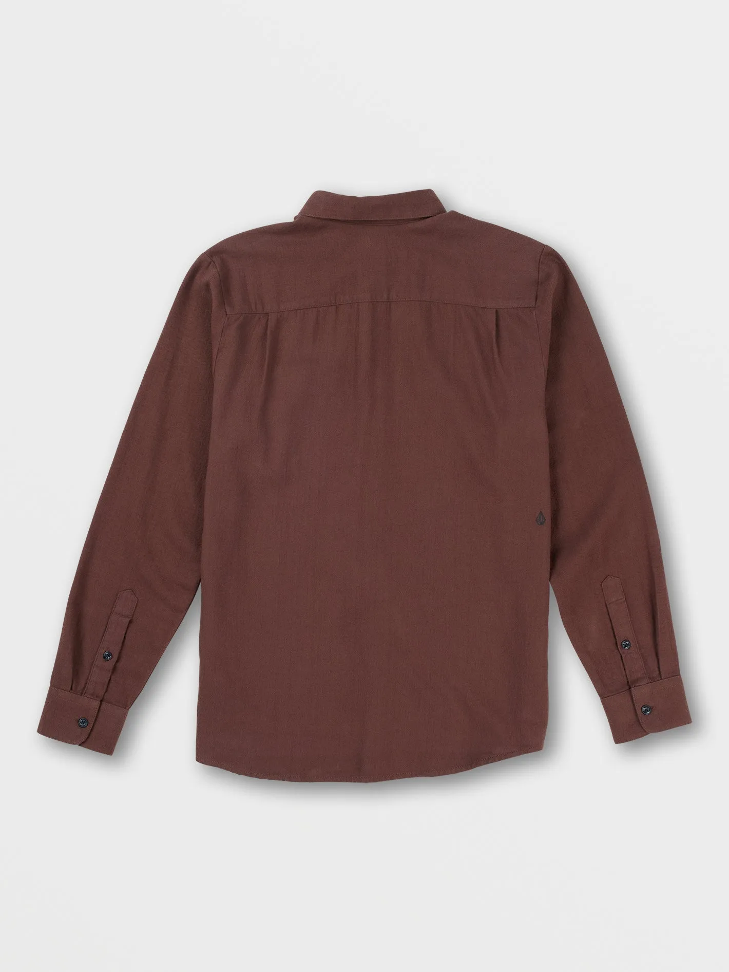 Caden Solid Long Sleeve Shirt - Mahogany