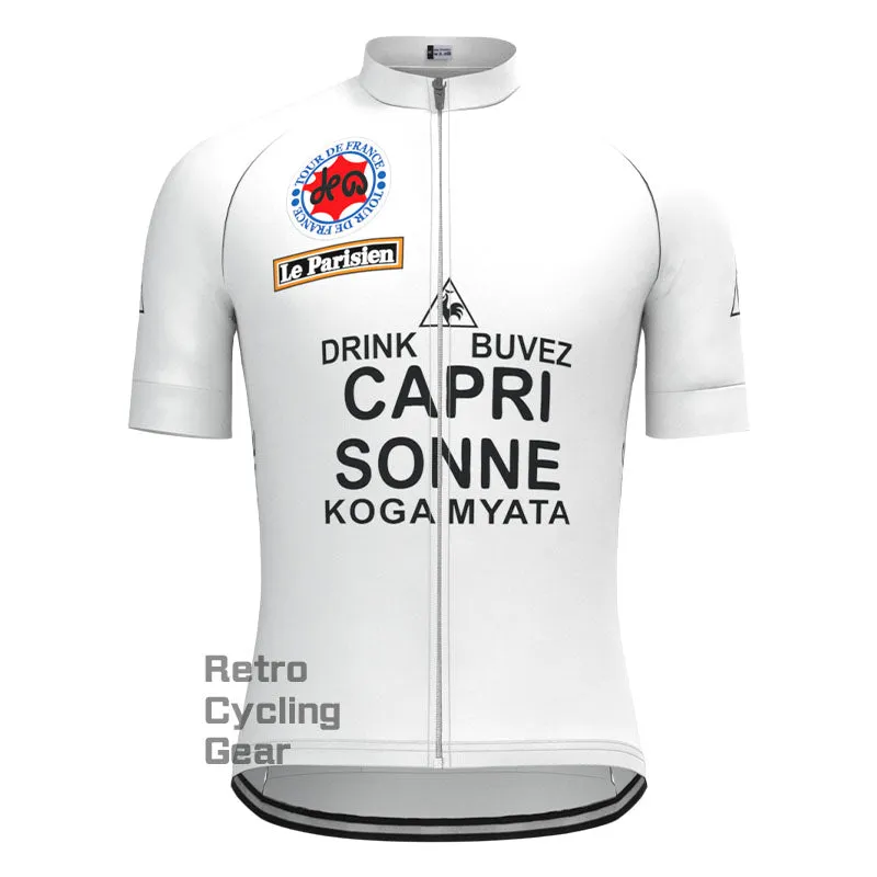 CAPRI White Retro Long Sleeve Cycling Kit