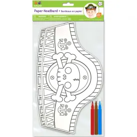 DIY Paper Headband 2pc with 3 Markers Pirate