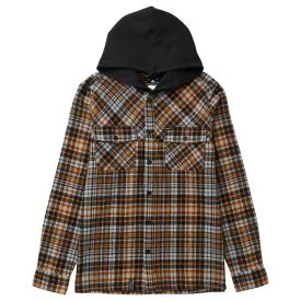 JOURNEY THROUGH HOODED FLANNEL - GREY