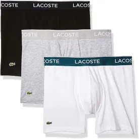 Lacoste Underwear Men's 3-Pack Classic Cotton Stretch Boxer Briefs