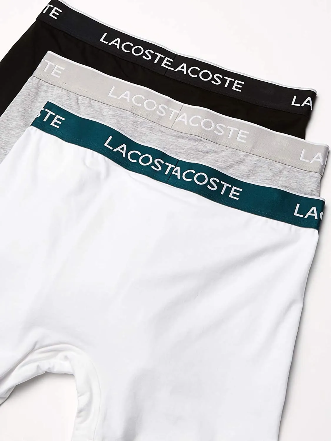 Lacoste Underwear Men's 3-Pack Classic Cotton Stretch Boxer Briefs