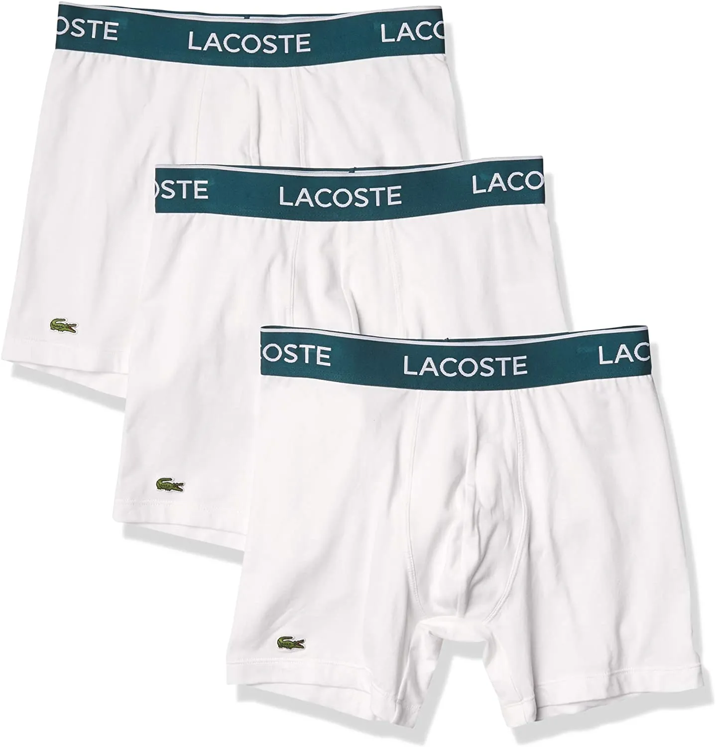 Lacoste Underwear Men's 3-Pack Classic Cotton Stretch Boxer Briefs