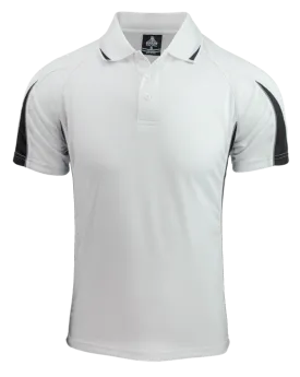 Mens Eureka Polo White/Black