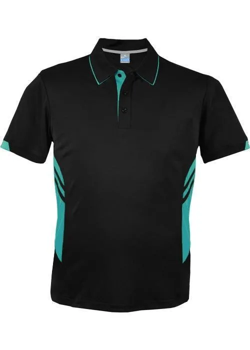 Mens Tasman Polo Black/Teal