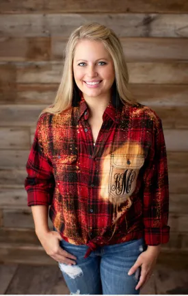 Monogrammed Long Sleeve Flannel Shirt - 2020