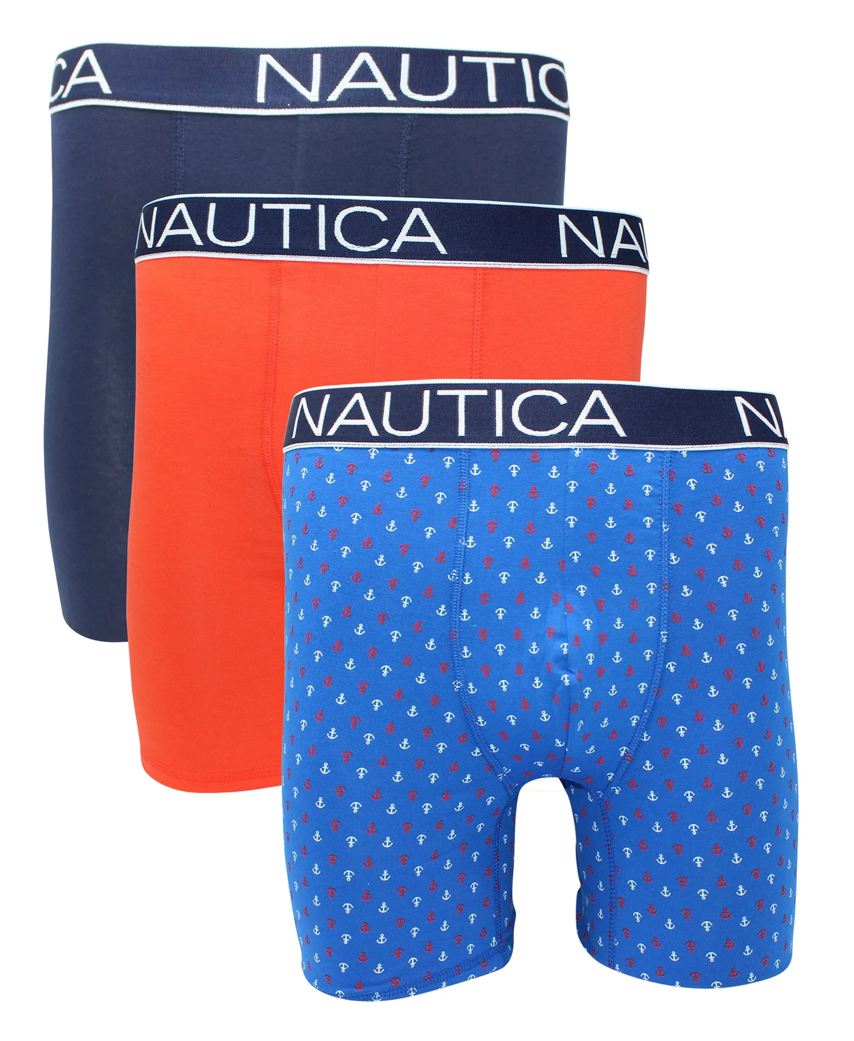 Nautica Men's 3-Pack Classic Underwear Cotton Stretch Boxer Brief