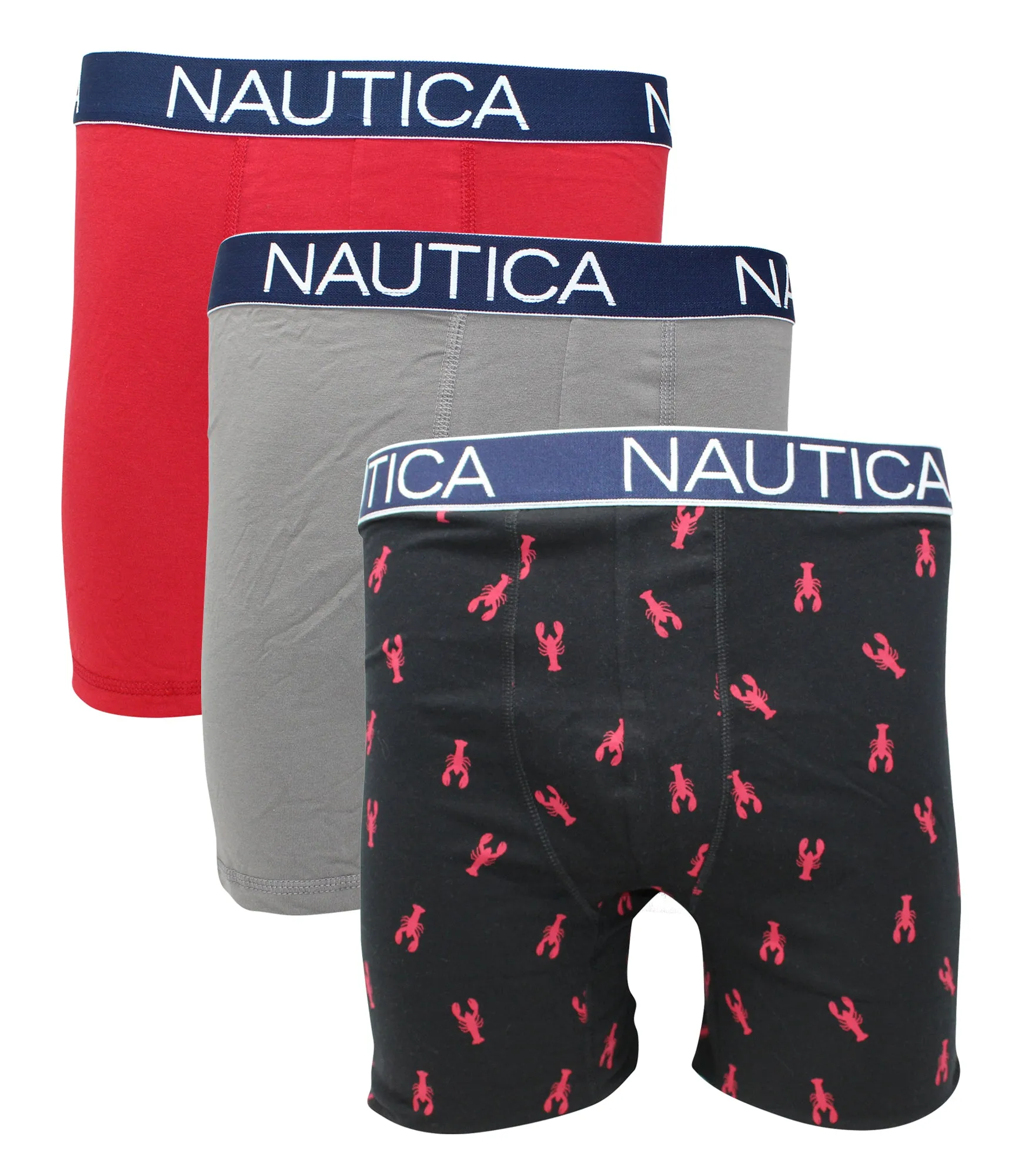 Nautica Men's 3-Pack Classic Underwear Cotton Stretch Boxer Brief