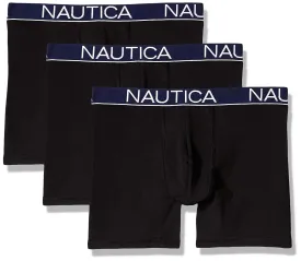 Nautica Men's 3-Pack Classic Underwear Cotton Stretch Boxer Brief