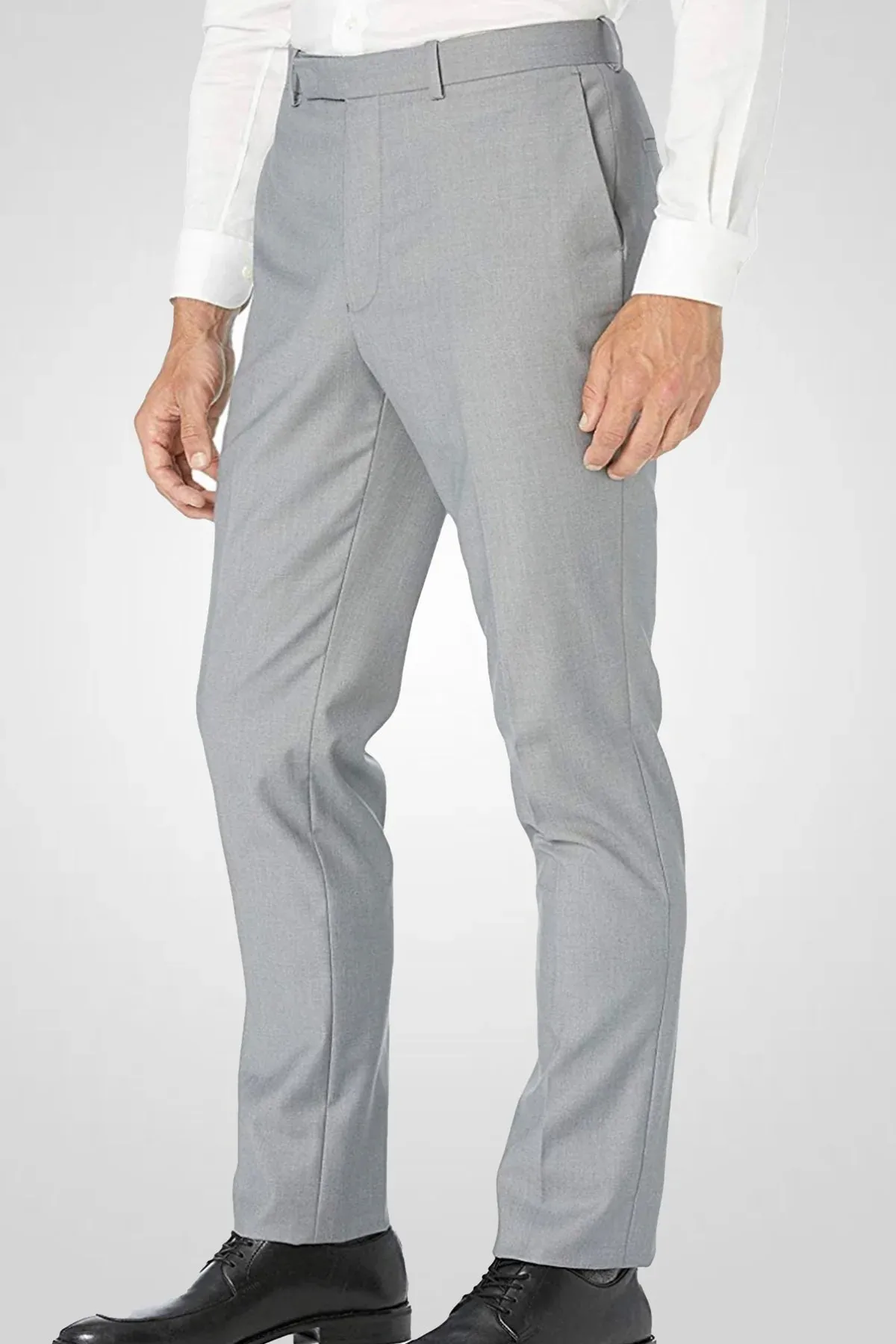 New Caravelli Light Grey 3 Piece Regular Fit Suit with Vest