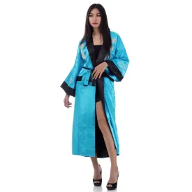 Ocean Dragon Reversible Kimono Robe for Women