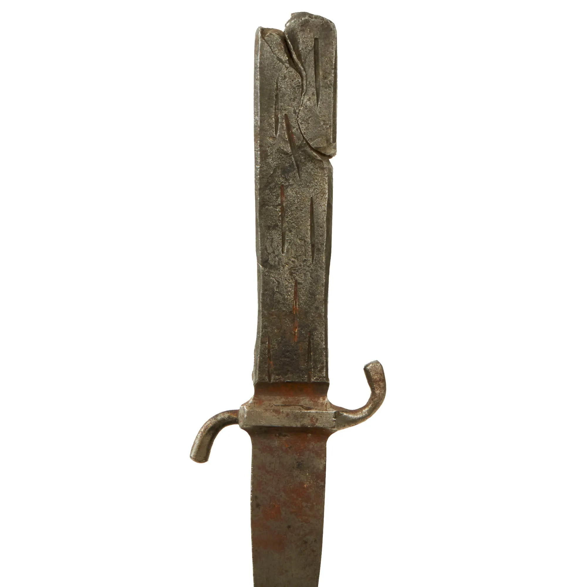 Original French WWI Trench Art Meat Fork Made from Shell Explosion at Lille on January 11th, 1916