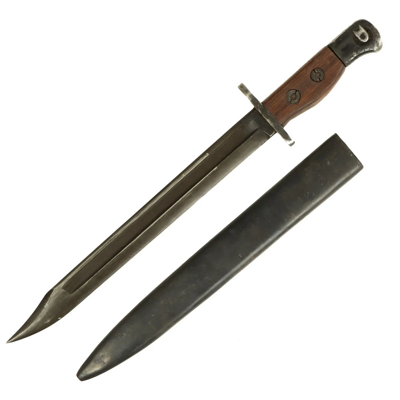 Original Set of Two Bayonets with Scabbards - Indian Long FAL & Austrian M1867 Werndl Shortened to WWI Knife