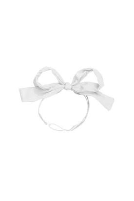 Party Bow Taffeta Wrap - White