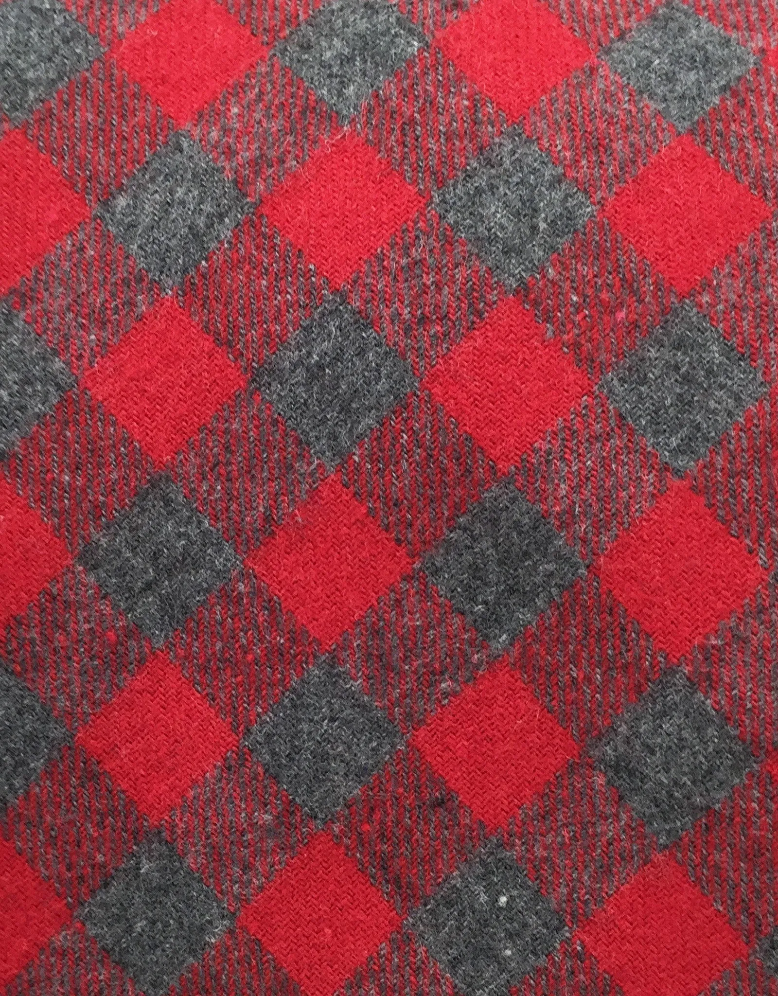 Red & Grey Checkered Cotton Tie