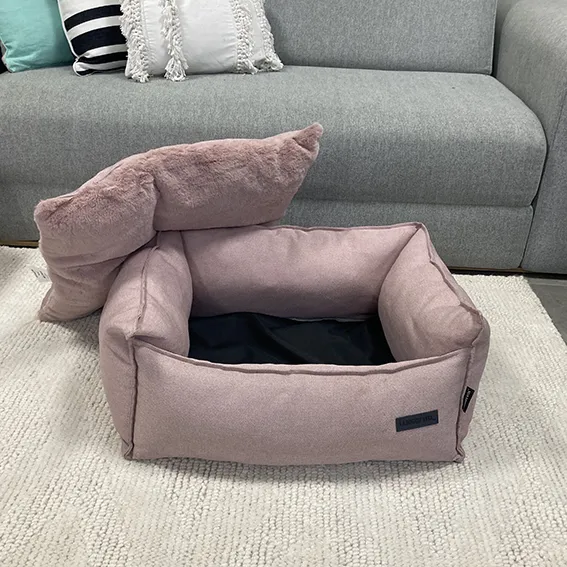 SAMPLE SALE: Luxe Trim Pink High Side  Bed - Small