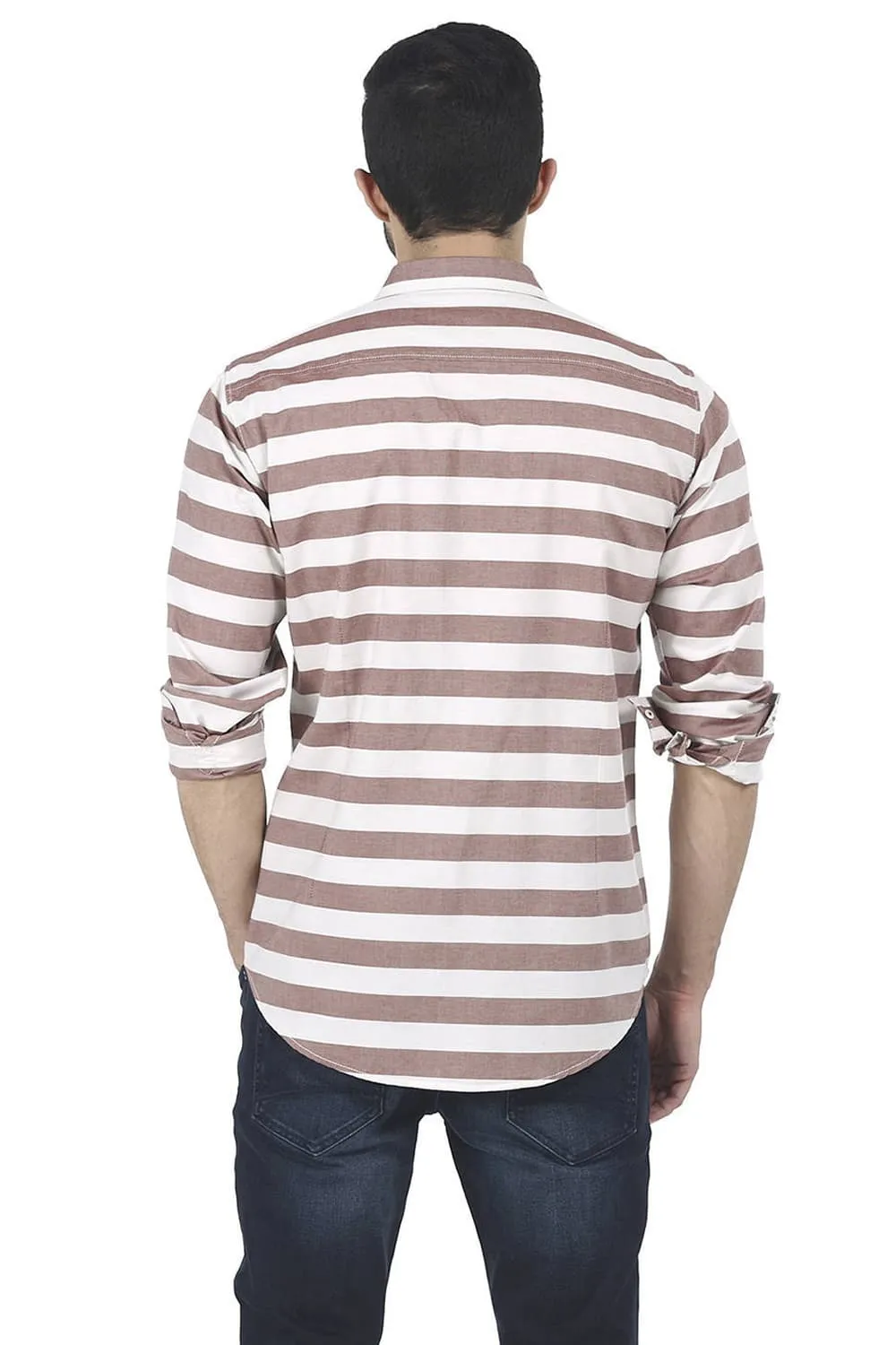 Slim Fit Weft Stripe Shirt