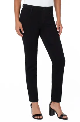 SLIM PULL ON MID RISE BLACK GIA GLIDER JEANS