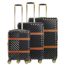 Stella Hardside Spinner 3-Piece Luggage Set - Black