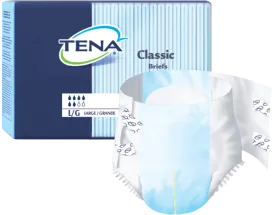 Tena 67730 Classic Briefs, Regular (40"-50") White