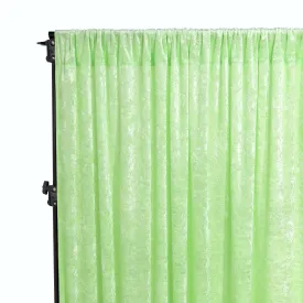 Velvet 14ft H x 52" W Drape/Backdrop Curtain Panel - Mint Green