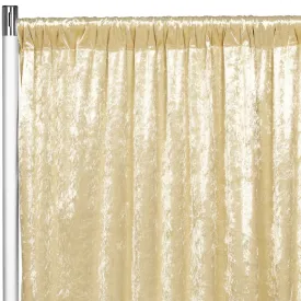 Velvet 18ft H x 52" W Drape/Backdrop Curtain Panel - Champagne