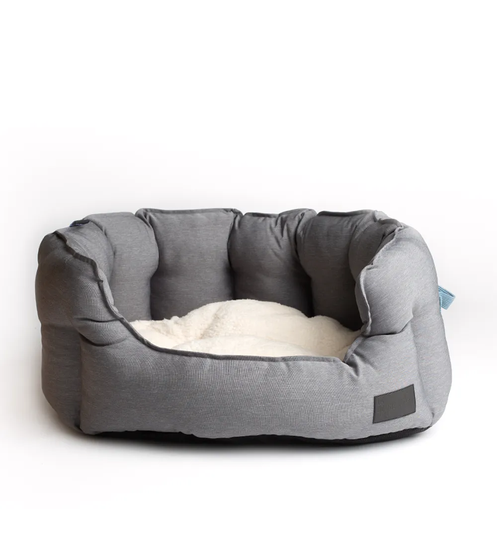 Water Resistant Grey High Side Shell Bed Cushion